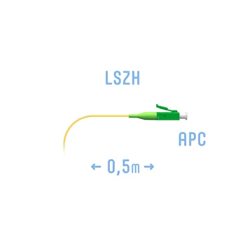 Пигтейл LC/APC SM (0.9) 0,5 m